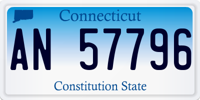 CT license plate AN57796
