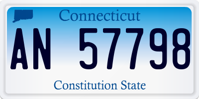 CT license plate AN57798
