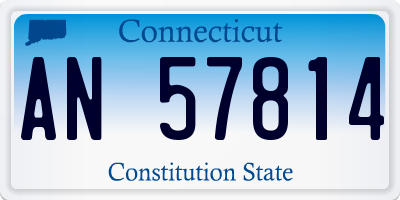 CT license plate AN57814