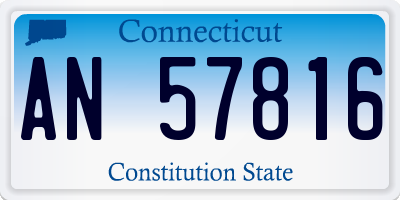 CT license plate AN57816