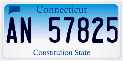 CT license plate AN57825