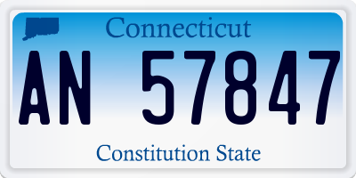 CT license plate AN57847