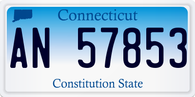 CT license plate AN57853
