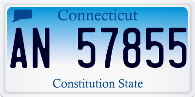 CT license plate AN57855