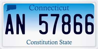 CT license plate AN57866