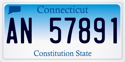 CT license plate AN57891
