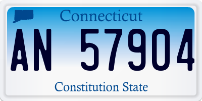 CT license plate AN57904