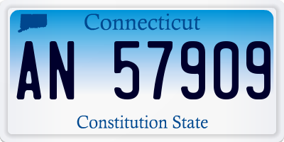 CT license plate AN57909