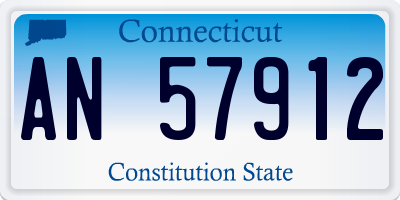 CT license plate AN57912