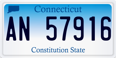 CT license plate AN57916