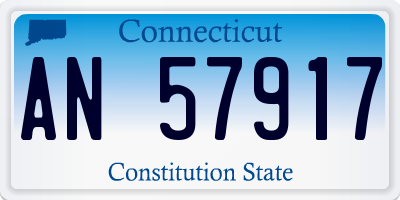 CT license plate AN57917