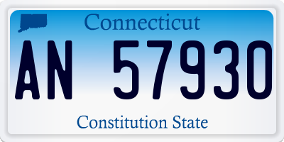 CT license plate AN57930