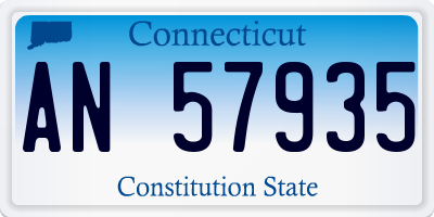 CT license plate AN57935