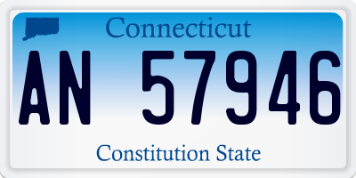 CT license plate AN57946