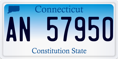 CT license plate AN57950