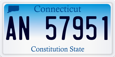 CT license plate AN57951