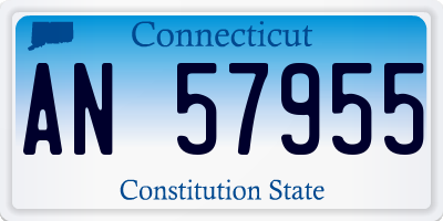 CT license plate AN57955