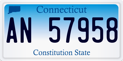 CT license plate AN57958