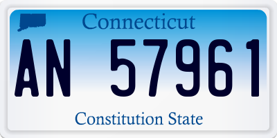 CT license plate AN57961