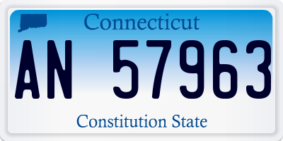 CT license plate AN57963