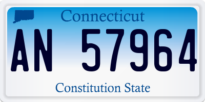 CT license plate AN57964