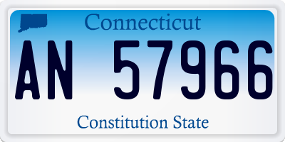 CT license plate AN57966