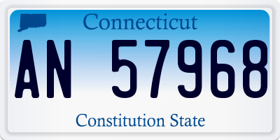 CT license plate AN57968