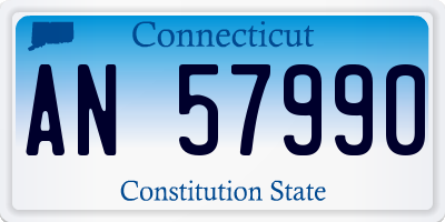 CT license plate AN57990
