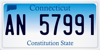 CT license plate AN57991