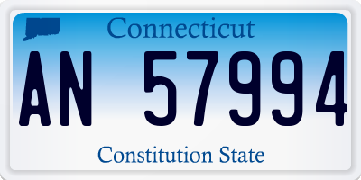 CT license plate AN57994