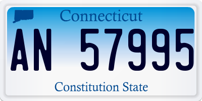 CT license plate AN57995