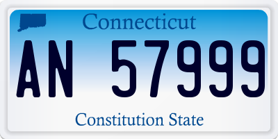 CT license plate AN57999