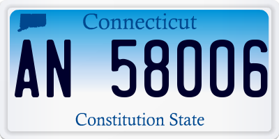 CT license plate AN58006