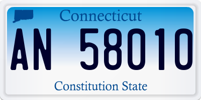 CT license plate AN58010
