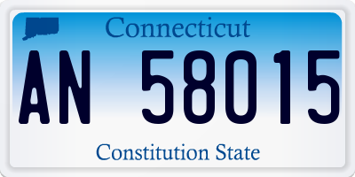 CT license plate AN58015