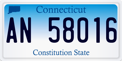 CT license plate AN58016
