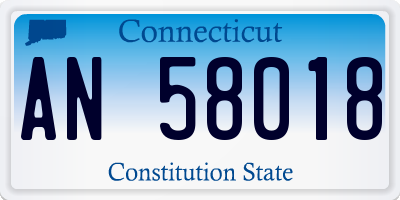 CT license plate AN58018