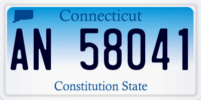 CT license plate AN58041