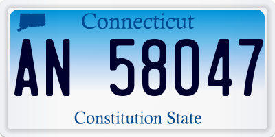 CT license plate AN58047