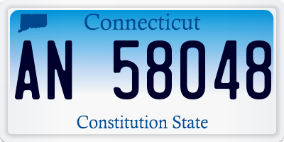 CT license plate AN58048