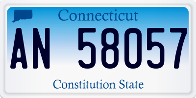 CT license plate AN58057