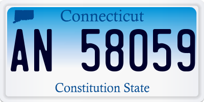 CT license plate AN58059