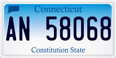 CT license plate AN58068