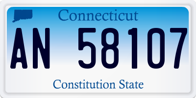 CT license plate AN58107