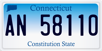 CT license plate AN58110