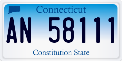 CT license plate AN58111