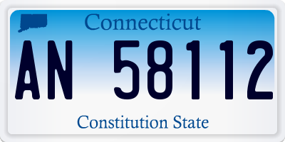 CT license plate AN58112