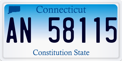 CT license plate AN58115