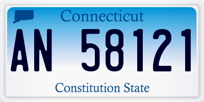 CT license plate AN58121