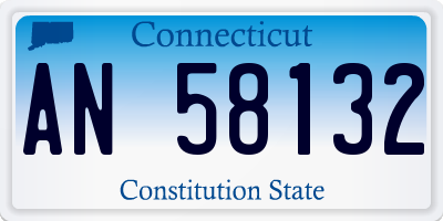 CT license plate AN58132